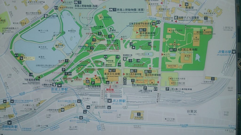 上野公園の地図